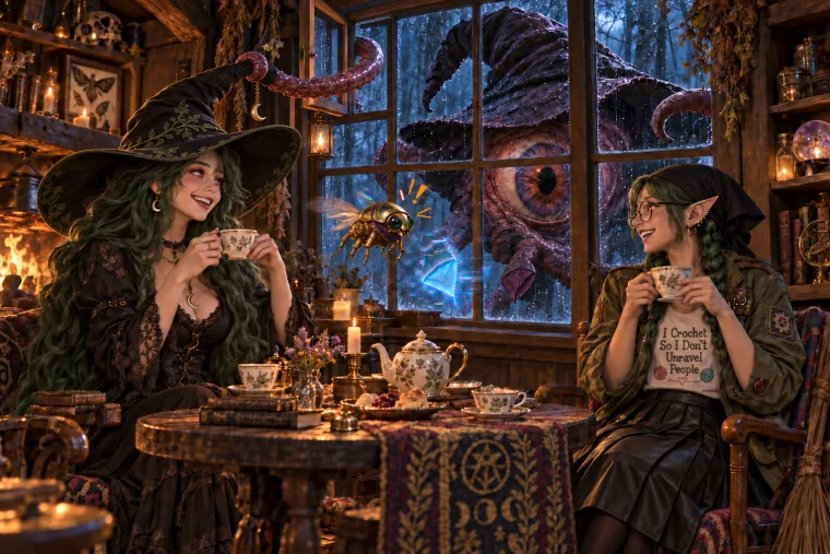 Dorla & Witchy with Pip